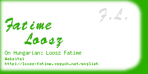 fatime loosz business card